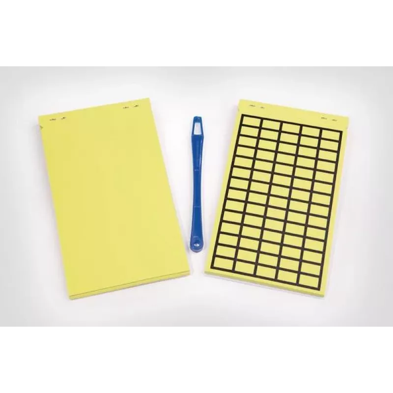 HellermannTyton 598-92427 etiquetas amarelas de vinil destacáveis de transferência térmica, 44 x 10 mm, 440 etiquetas