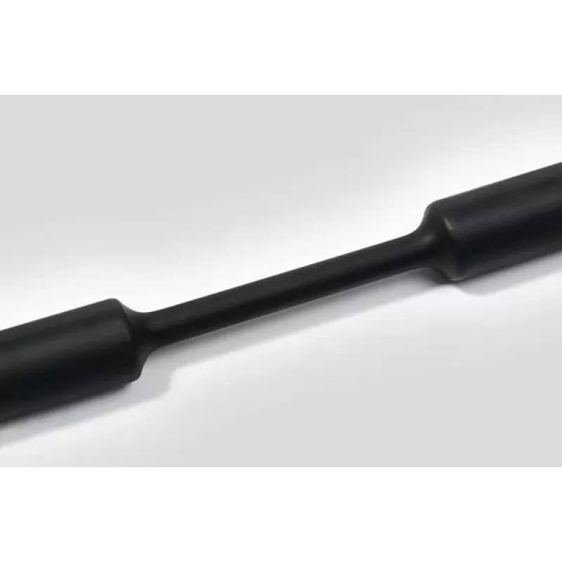 HellermannTyton HelaShrink 319 Tubo termorretrátil 2:1, 1,2 mm diâmetro de fornecimento, Preto, 1 m comprimento, 10 unid. (319-01200)