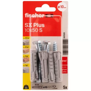 Fischer SX Plus Bucha 10 x 50 mm, 5 unid. 567828