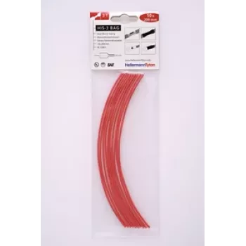 HellermannTyton HIS-3-BAG tubo termorretrátil 3:1 1,5 mm para 0,5 mm vermelho 10 unid.