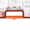 PETEX 43924135 caixa de primeiros socorros DIN 13157, laranja, 280 x 115 x 200 mm, para montagem na parede, plástico ABS, para escritórios, oficinas, pequenas empresas, estabelecimentos de ensino