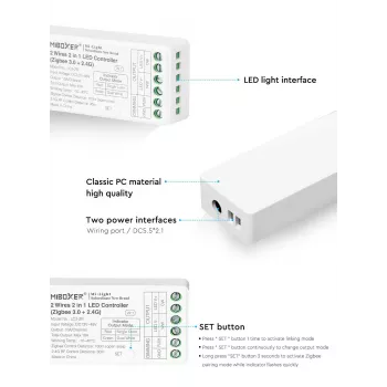 SYNERGY21 Synergy 21 controlador CCT 2 fios Zigbee*Milight/Miboxer* (LC2-ZR)