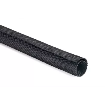 HellermannTyton Helagaine Twist-In manga trançada autoenvolvente, diâmetro de feixe 29-32 mm, 2 m, preto 170-01017