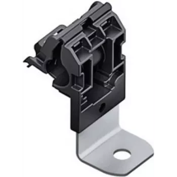 HellermannTyton 151-01643 RCA90SM6-PA66HIRHSUV/ST/ZN-BK clip em P com catraca, fixação por parafuso, PA66HIRHSUV, placa de aço zincado, preto