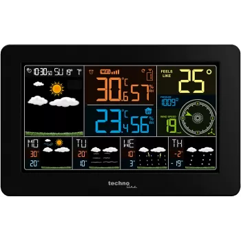 Techno Line WD2700 estação meteorológica WLAN com previsão para 4 dias, ecrã a cores, sensor interior/exterior