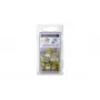 HellermannTyton HelaCon Plus Mini HCPM-2 Conector de encaixe, 2 polos, 0,5-2,5mm², transparente/amarelo, pack de 20 148-90054