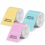 Olympia 6323 Etiquetas térmicas diretas universais, 40 x 30 mm, papel, multicolor (rosa, azul, amarelo), 3 rolos