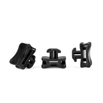 HellermannTyton ACFM5W8PT4,5 Suporte de abraçadeiras para calha DIN, PA66 resistente ao choque, preto, 25 unid. 151-03245