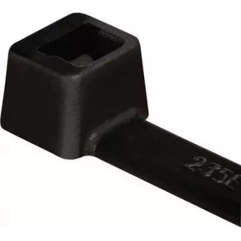 HellermannTyton Série T T18R Abraçadeira de cabo com dentes interiores, 100 mm x 2,5 mm, preta, pack de 100 111-01910