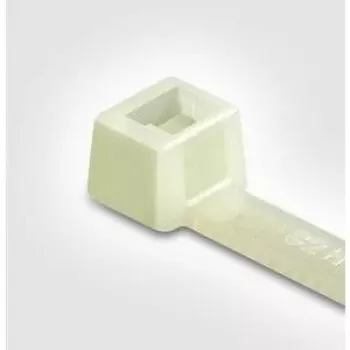 HellermannTyton T18L-HS-NA-C1 Abraçadeira de cabo termoestabilizada de poliamida, natural, 200mm x 2,5mm, pack de 100