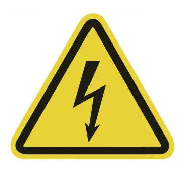 HellermannTyton WS3-A-150-YE sinal de aviso triangular, amarelo/preto, autocolante, 150 mm
