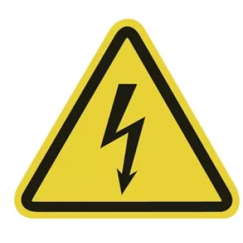 HellermannTyton WS3-A-150-YE sinal de aviso triangular, amarelo/preto, autocolante, 150 mm