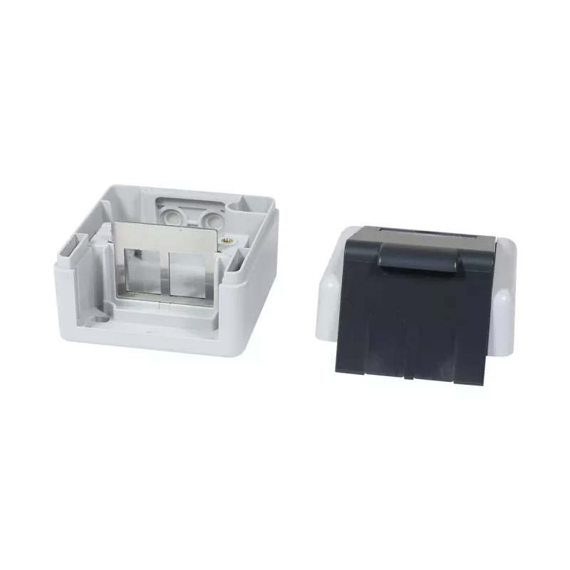 SYNERGY21 caixa de superfície para módulo Keystone IP44 para 2 módulos, branca S216388