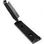 HellermannTyton FKH80 fixação por parafuso para abraçadeiras, preta PA66, 25mm x 56,5mm, 100 unid. 151-16800
