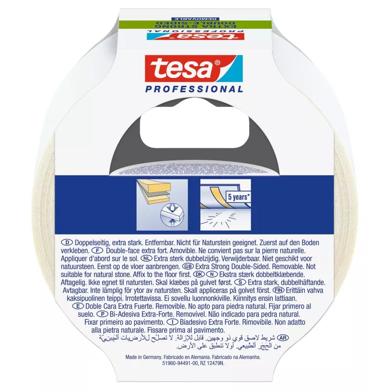 tesa 51960-00000-11 fita adesiva PET dupla face transparente 10 m x 50 mm