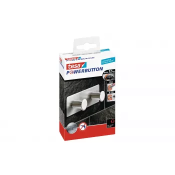 Tesa Powerbutton Classic gancho duplo 12kg cromado 59333-00000-01