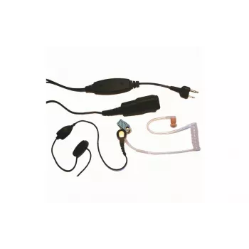 MIDLAND Albrecht AE 31-PT07 auscultador intra-auricular mono com microfone de arco e PTT, com fios, ligação de 2 pinos, preto 41990