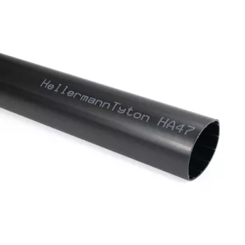 HellermannTyton 321-20680 Tubo termorretrátil com revestimento adesivo, 68 mm, 3,5:1, preto, 1 m