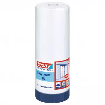 Película de proteção UV Tesa Easy Cover 4369 com fita adesiva integrada, transparente, 2,6 m x 17 m 04369-13-1