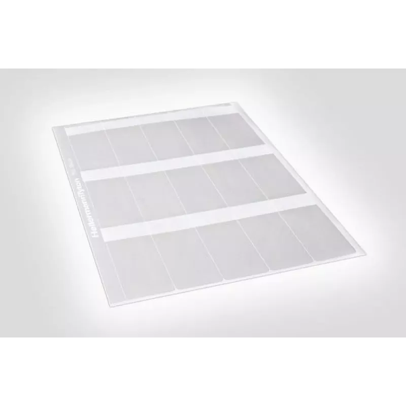 HellermannTyton 594-81104 Etiqueta de transferência térmica transparente branco 100mm x 100mm 1000 etiquetas