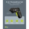 Goobay 77817 conjunto de mini aparafusadora a bateria 4 em 1, 35 peças, forma de pistola, com 4 acessórios