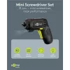 Goobay Conjunto de chave de fendas mini com bateria 31 peças punho tipo pistola com 28 bits e função de carregamento Micro-USB (77818)
