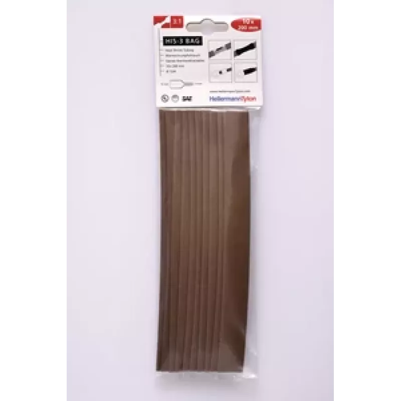 HELLERMANNTYTON Conjunto de tubo termorretrátil HIS-3, proporção de retração 3:1, várias cores, 100 unidades, comprimento 200 mm 308-31214