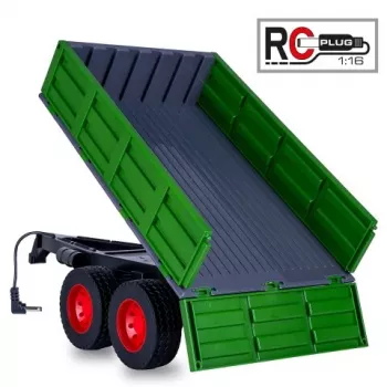 Atrelado basculante verde-escuro Jamara para trator RC 1:16 (423284)