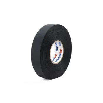 Fita isoladora elétrica de PVC HellermannTyton 712-10003, preto, 19 mm x 20 m, adesivo de borracha, 0,15 mm de espessura