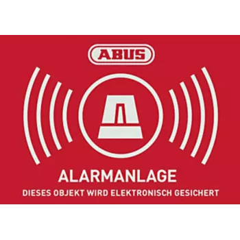 ABUS Autocolante de aviso de alarme com logótipo 148 x 105 mm (1 unid.) AU1422
