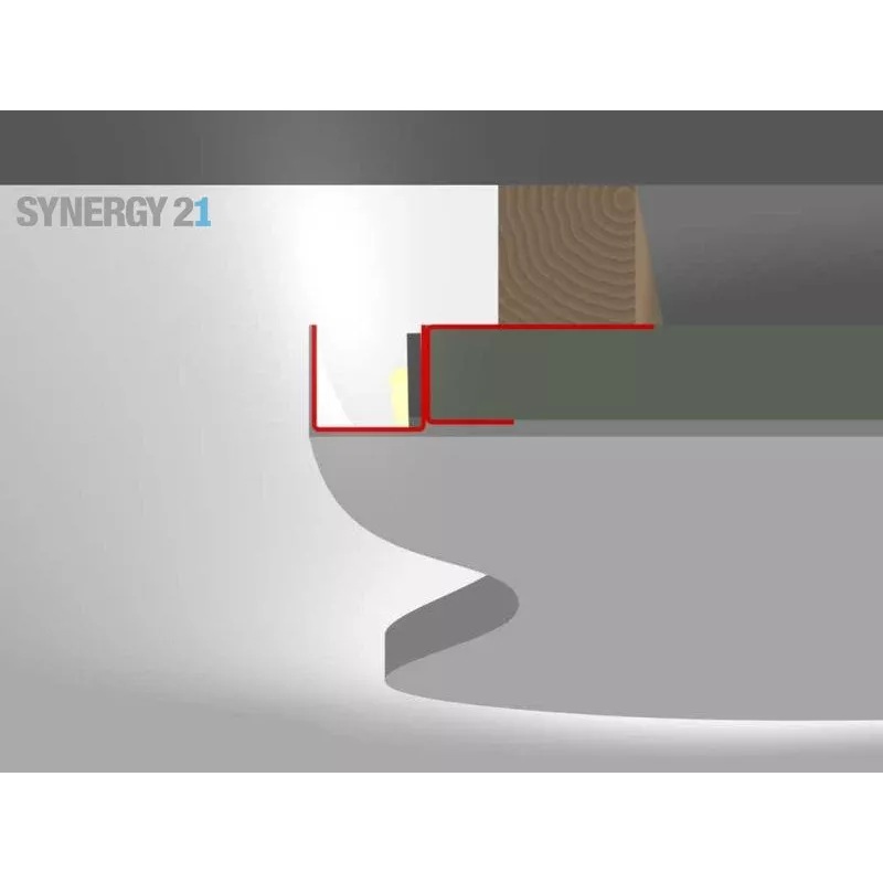 Perfil LED SYNERGY21 S21-LED-PR00002 200cm, aço galvanizado TYP-A Flex