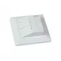 Suporte de módulo Keystone SYNERGY21 para embutir para 2x módulo TP branco puro redondo S216330V3