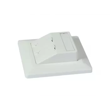 Suporte de módulo Keystone SYNERGY21 para embutir para 2x módulo TP branco puro redondo S216330V3