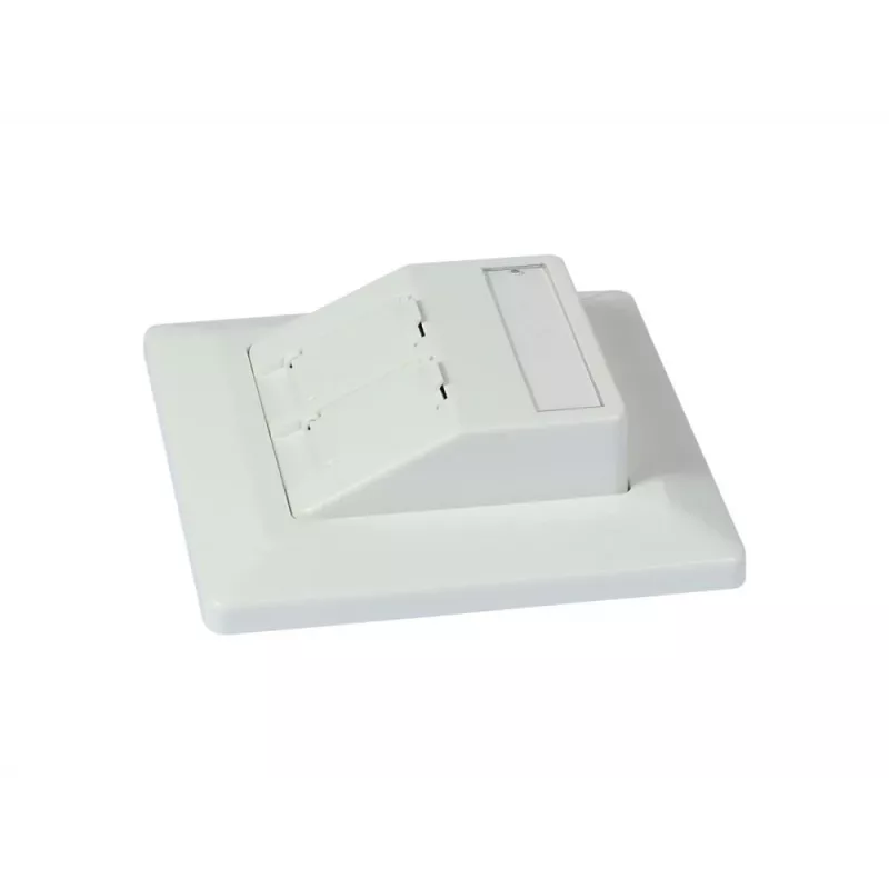 Suporte de módulo Keystone SYNERGY21 para embutir para 2x módulo TP branco puro redondo S216330V3