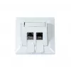 Suporte de módulo Keystone SYNERGY21 para embutir para 2x módulo TP branco puro redondo S216330V3