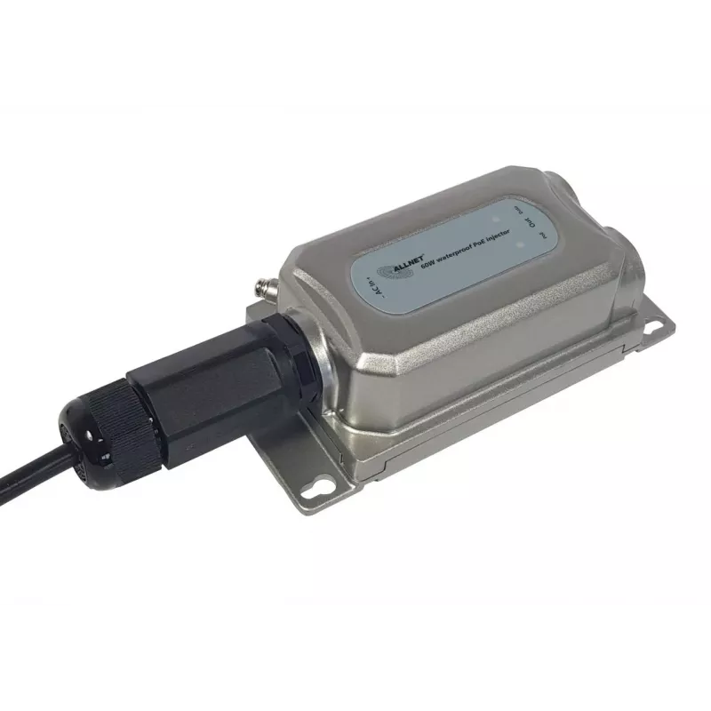 ALLNET Injetor PoE Outdoor IP67 IEEE 802.3bt 60W caixa metálica ALL-PI2013Ov2BT60