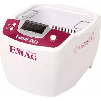 Emag ultrassons de limpeza com aquecimento, depósito de 2 L, 160 x 90 x 50 mm, 80 W de potência ultrassónica, controlo digital de tempo e temperatura, caixa de plástico