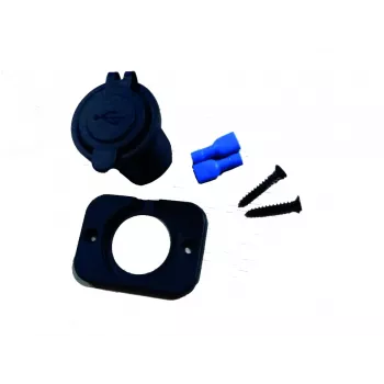 IWH tomada de carregamento USB embutida 12/24V, 2,1A, 1x USB-A, montagem em painel 019004