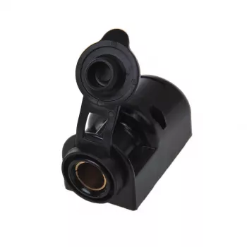 IWH tomada DIN de sobrepor 12/24V 16A preto 019009