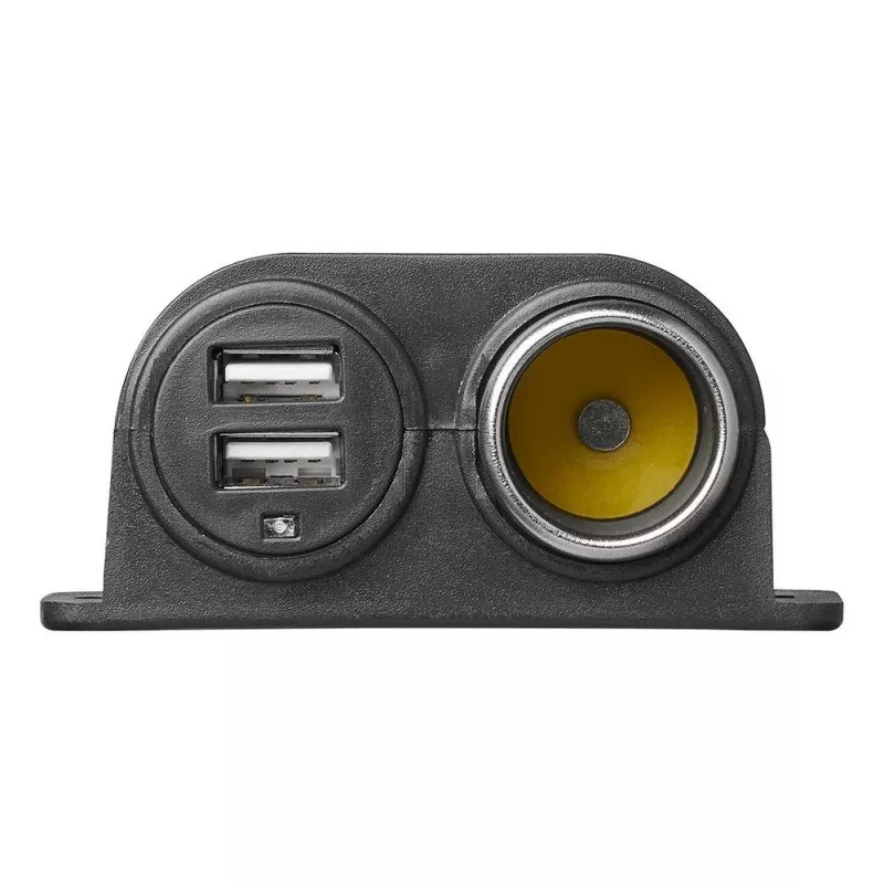 IWH tomada de automóvel 12/24V com 2 portas USB, 4,2A de saída total (019010)