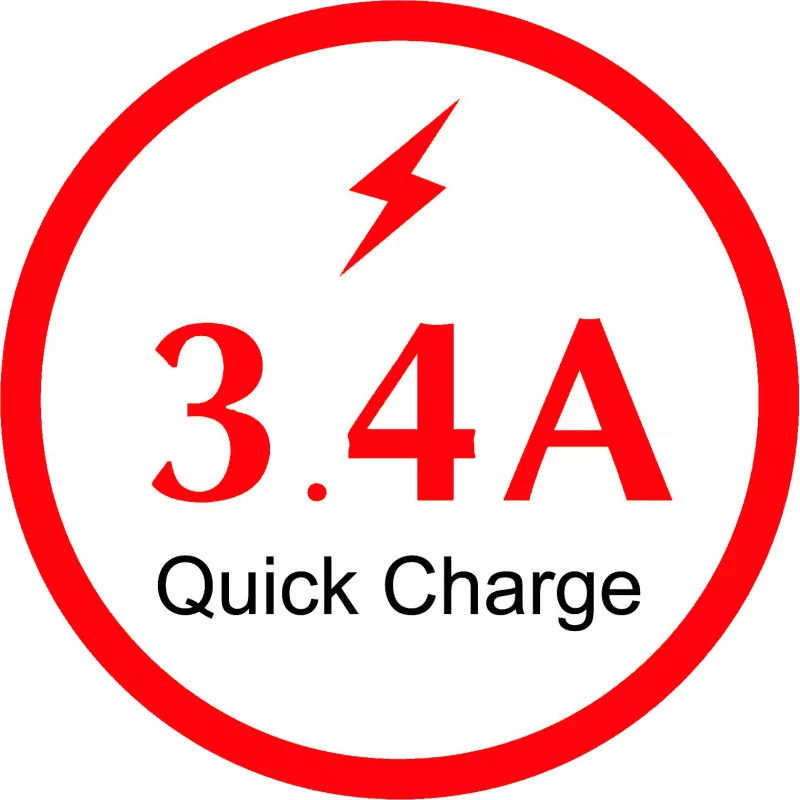 IWH Carregador de automóvel USB duplo 3-em-1 12/24V 3,4A preto (19061)