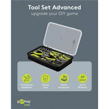 Goobay Advanced Conjunto de ferramentas de precisão de 49 peças para reparação de eletrónica 77846