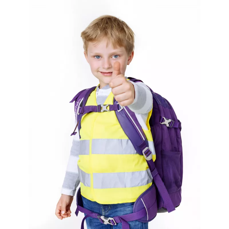 IWH 453502 Colete refletor para criança EN 1150, amarelo fluorescente, fecho de velcro, unissexo