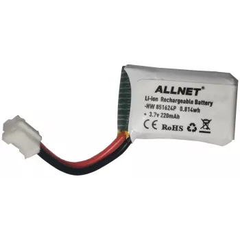 ALLNET Bateria de substituição para mini-drone 3,7V 220mAh Li-Ion (HW851624P)