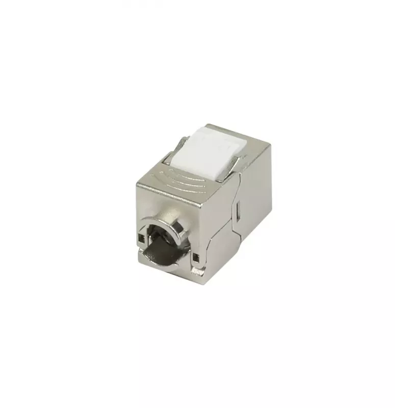 SYNERGY21 S216338V2 Keystone Jack CAT6A blindado, sem ferramentas, Slim-line, RJ45, 500 MHz