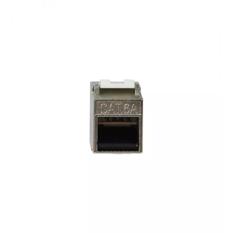 SYNERGY21 S216338V2 Keystone Jack CAT6A blindado, sem ferramentas, Slim-line, RJ45, 500 MHz