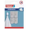 tesa gancho permanente retangular S metal, cromado, autoadesivo, 1,5 kg, 1 unid. 66612-00000-00