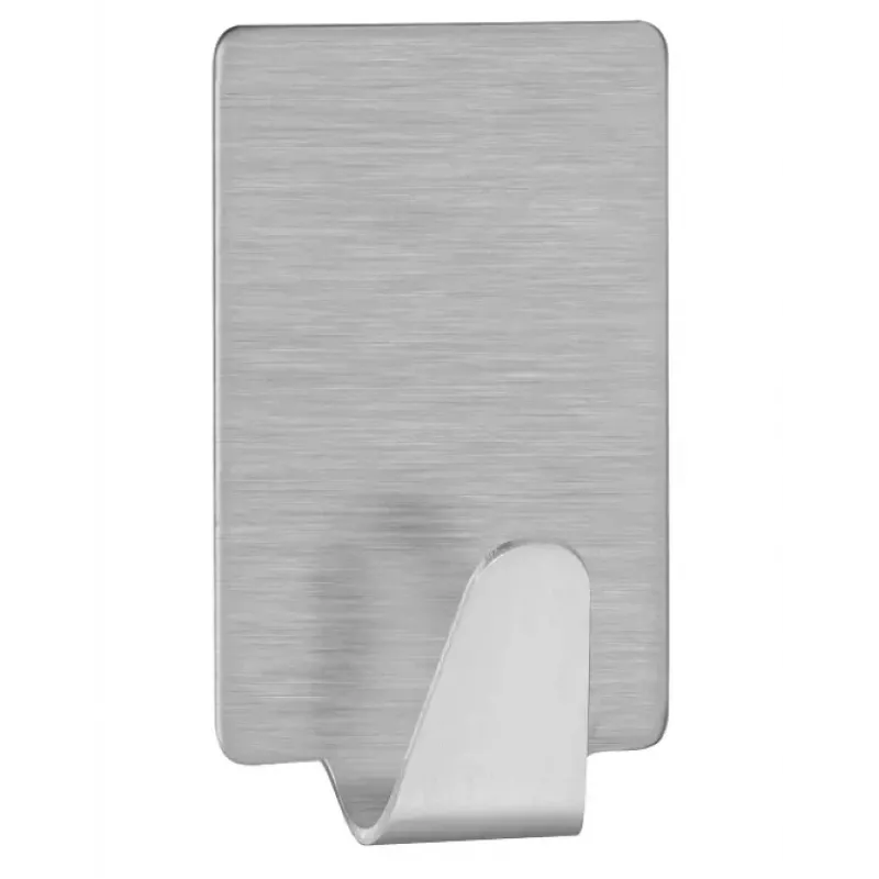 tesa gancho permanente retangular S metal, cromado, autoadesivo, 1,5 kg, 1 unid. 66612-00000-00