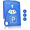 IWH 7417 disco de estacionamento manual com raspador de gelo e ficha para carrinho de compras, azul, 153 x 100 x 4 mm