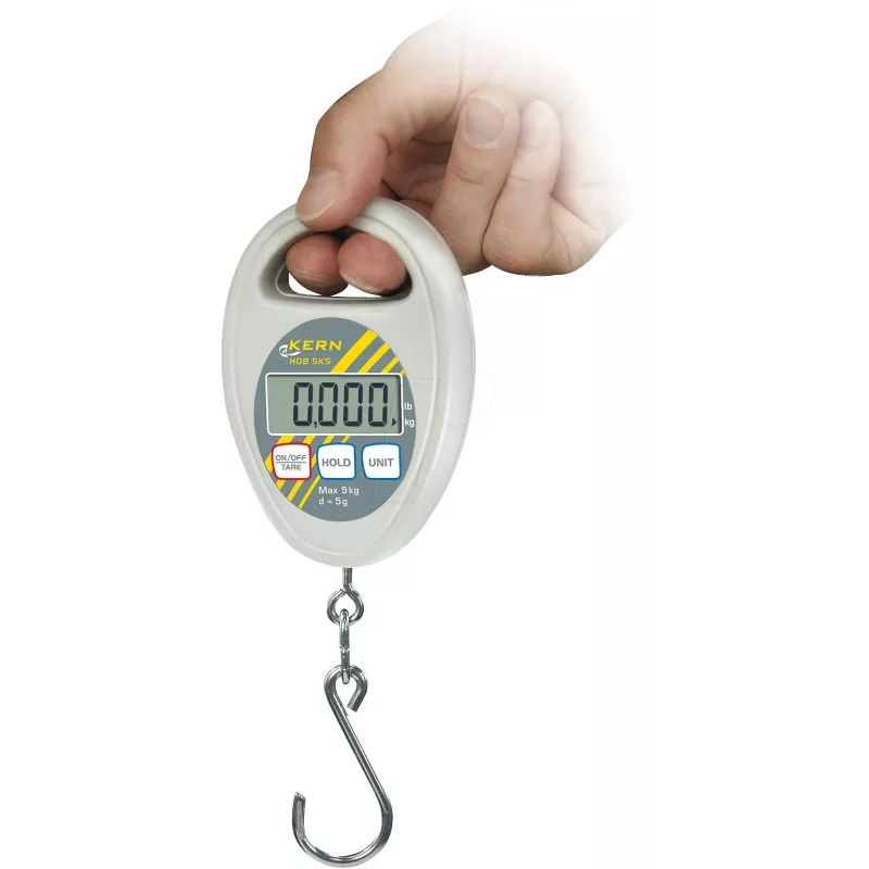 KERN HDB 5K5N balança suspensa digital, 5 kg de capacidade, 5 g de legibilidade